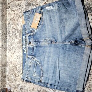 New Eddie Bauer Women's Light Blue Jean Shorts